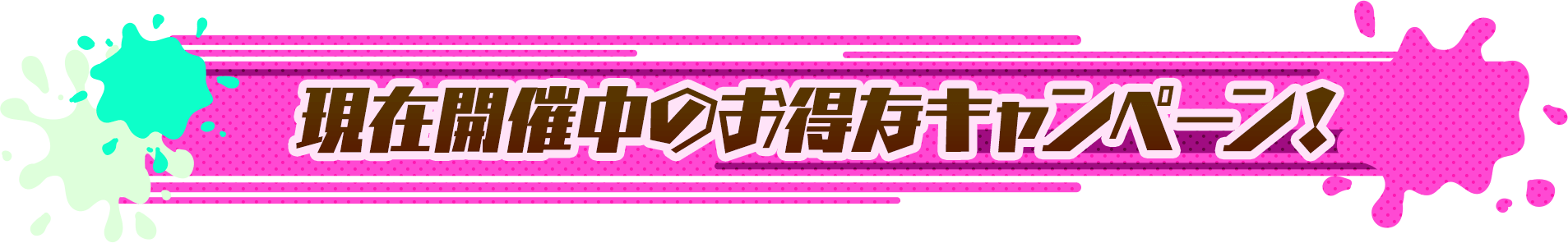 現在開催中のお得なキャンペーン！