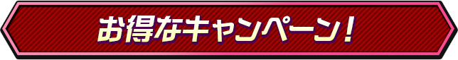 お得なキャンペーン！