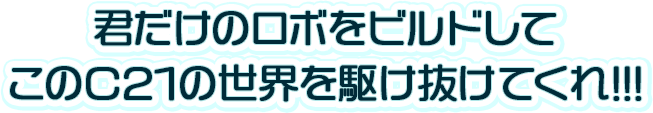 君だけのロボをビルドしてこのＣ２１の世界を駆け抜けてくれ!!!